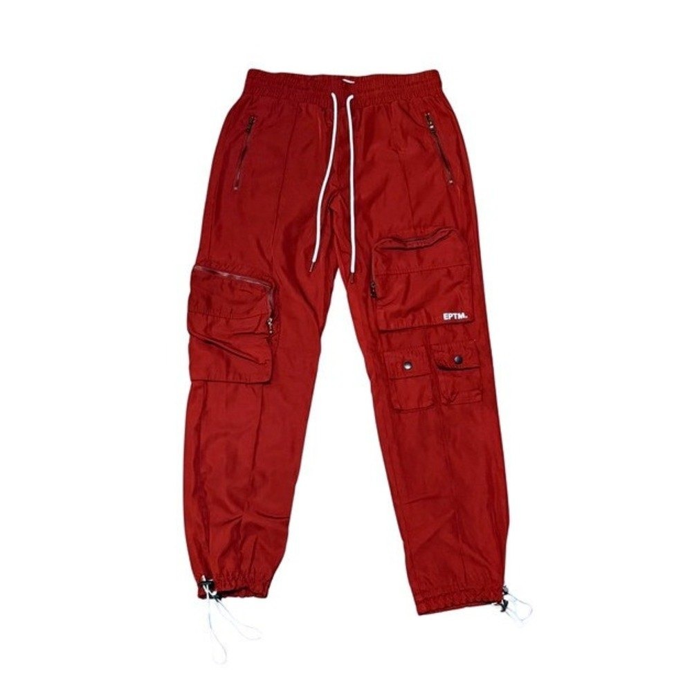 EPTM Hyper Cargo Pants Men's Medium 32 Burgundy Red Tactical Jogger Streetwear